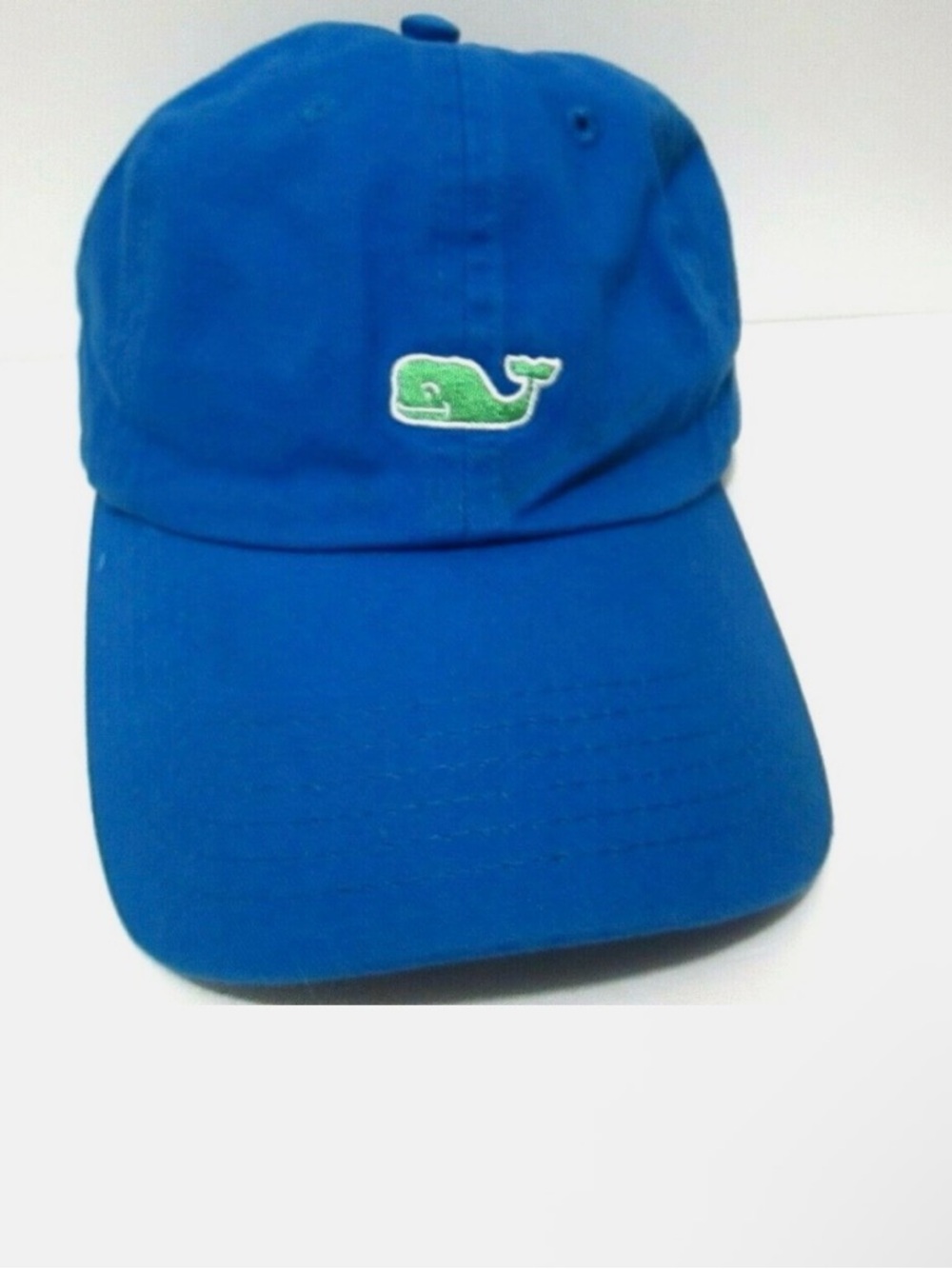 Vineyard Vines Men’s Azure Blue Baseball Cap Adjustable with Green Whale Logo